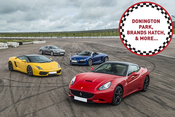 Picture of Four Supercars Driving Thrill at a Top UK Race Track