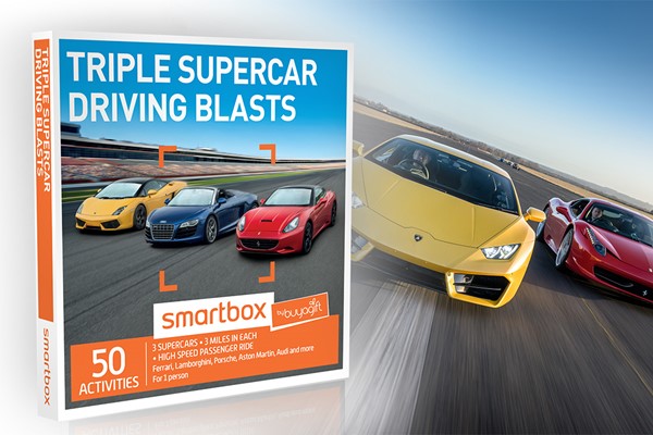 Image of Triple Supercar Driving Blasts - Smartbox by Buyagift