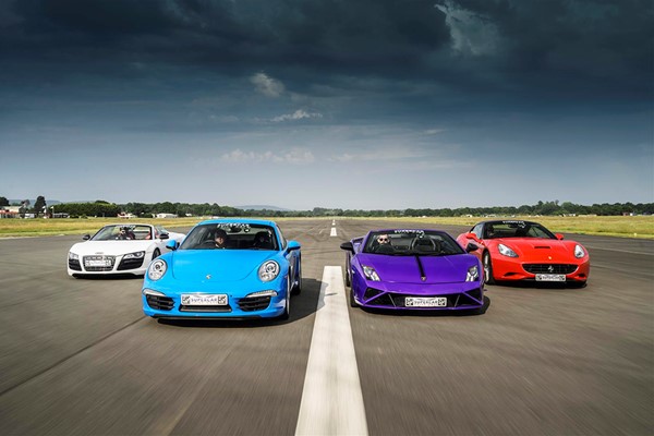 Picture of Four Supercar Driving Blast