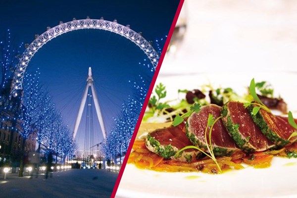 Image of London Eye and Michelin Dining with Bubbles at Galvin La Chapelle