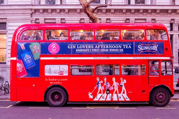 Image of Gin Afternoon Tea London Bus Tour for Two with Brigit’s Bakery