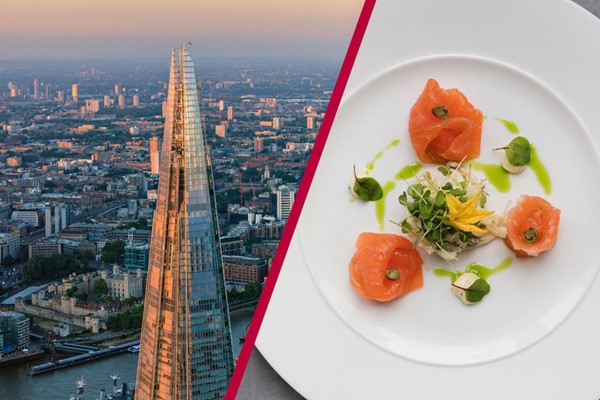 Image of The View from The Shard and Bateaux Deluxe Dinner Cruise for Two