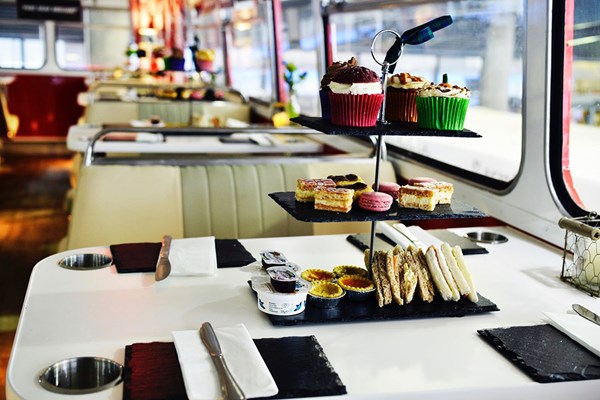Image of Sparkling Afternoon Tea Edinburgh Bus Tour with Red Bus Bistro