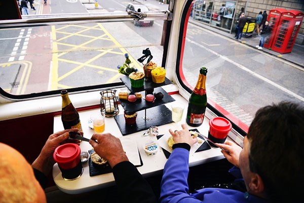 Image of Sparkling Afternoon Tea Glasgow Bus Tour with Red Bus Bistro